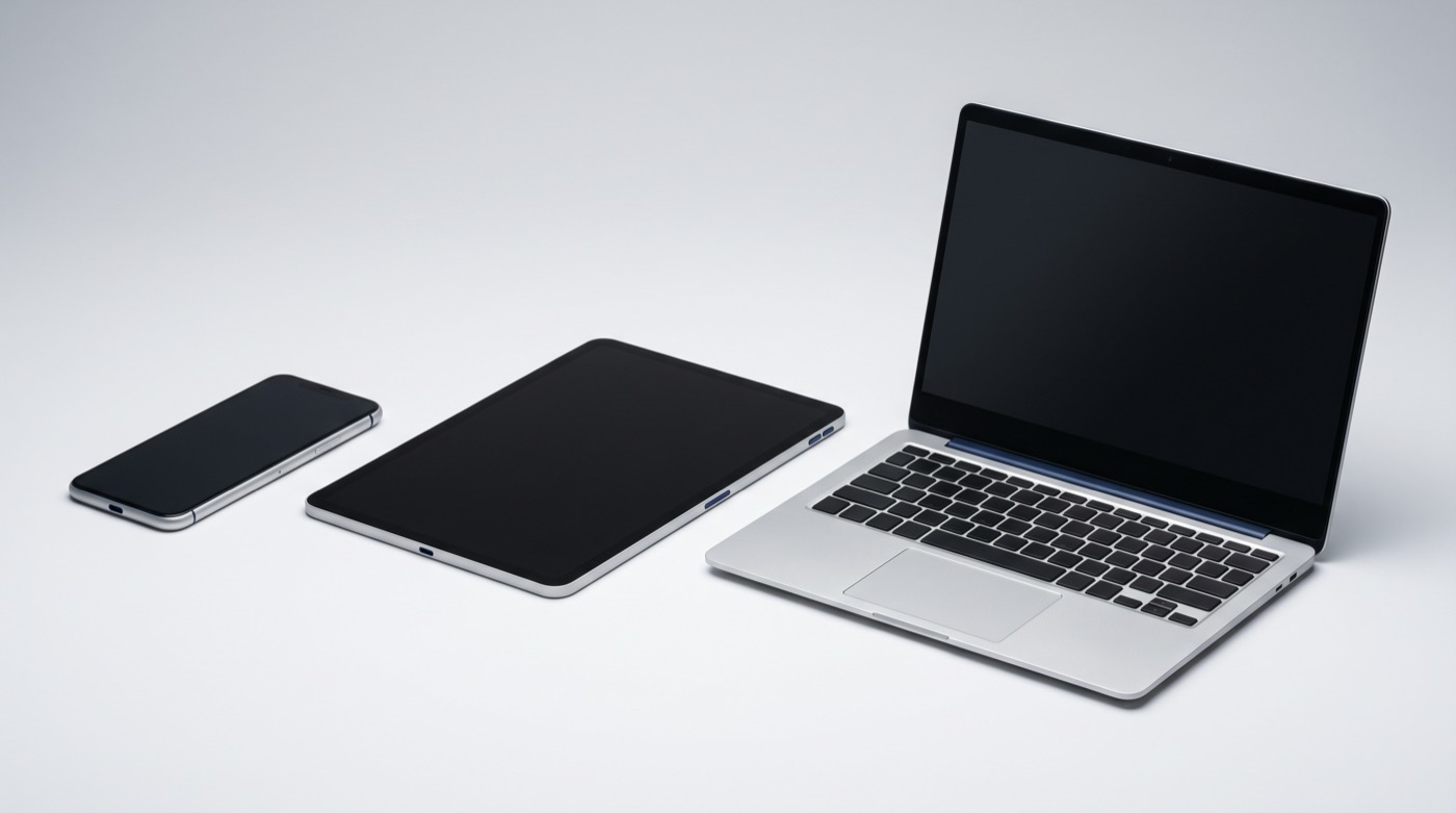 AF phone, tablet and laptop